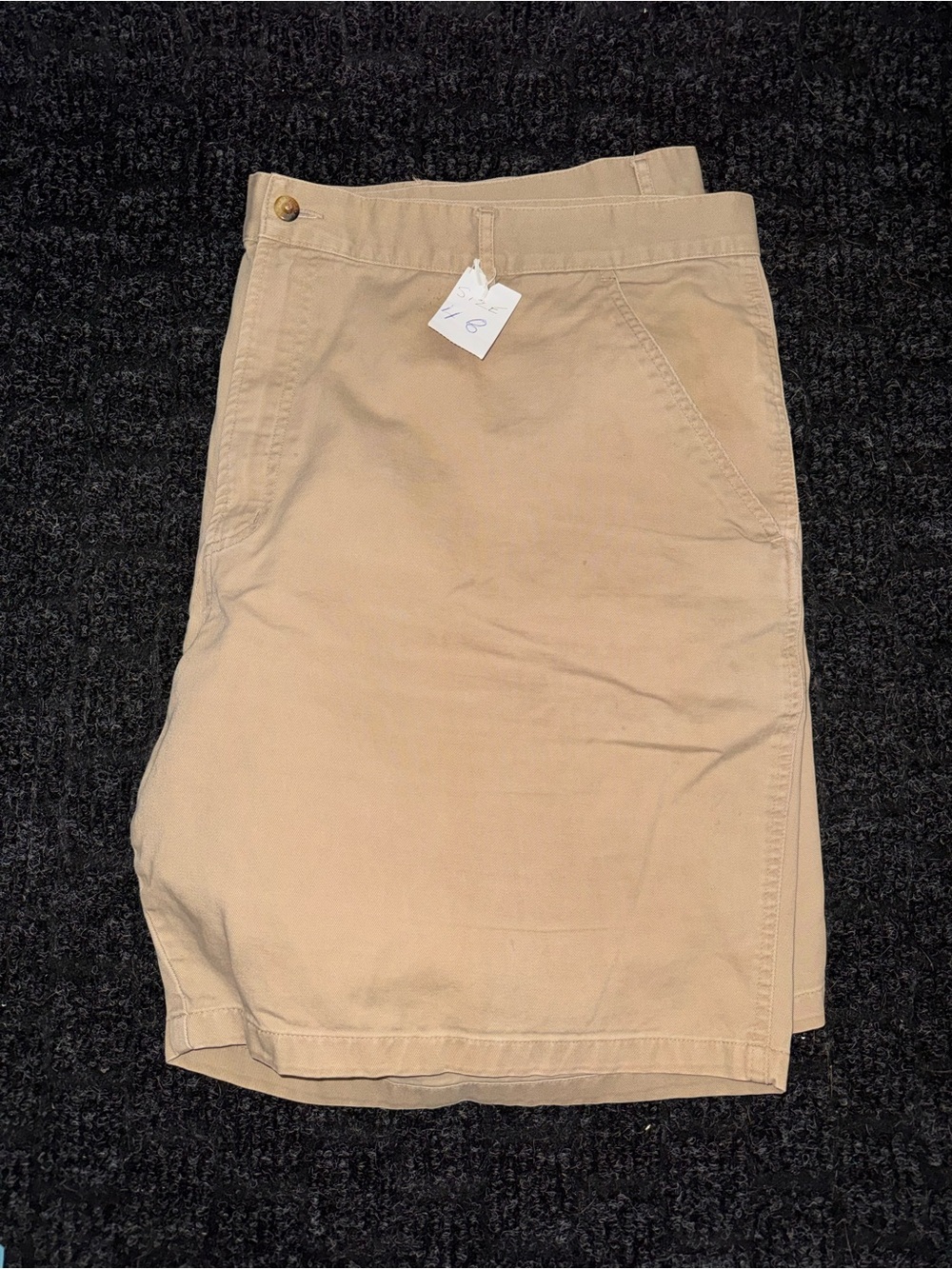 Nautica Beige Flat-Front Cotton Shorts